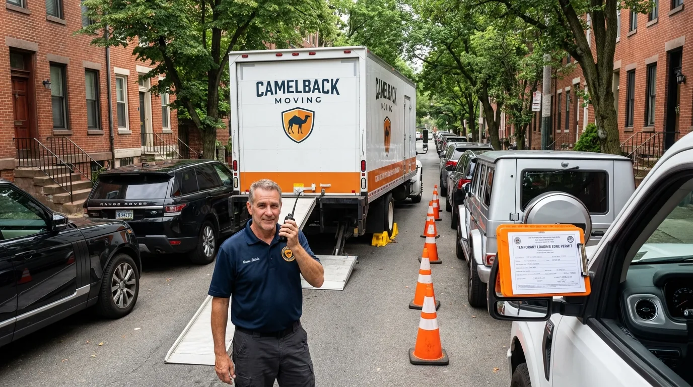 City street loading permit setup in Long Island City, NY